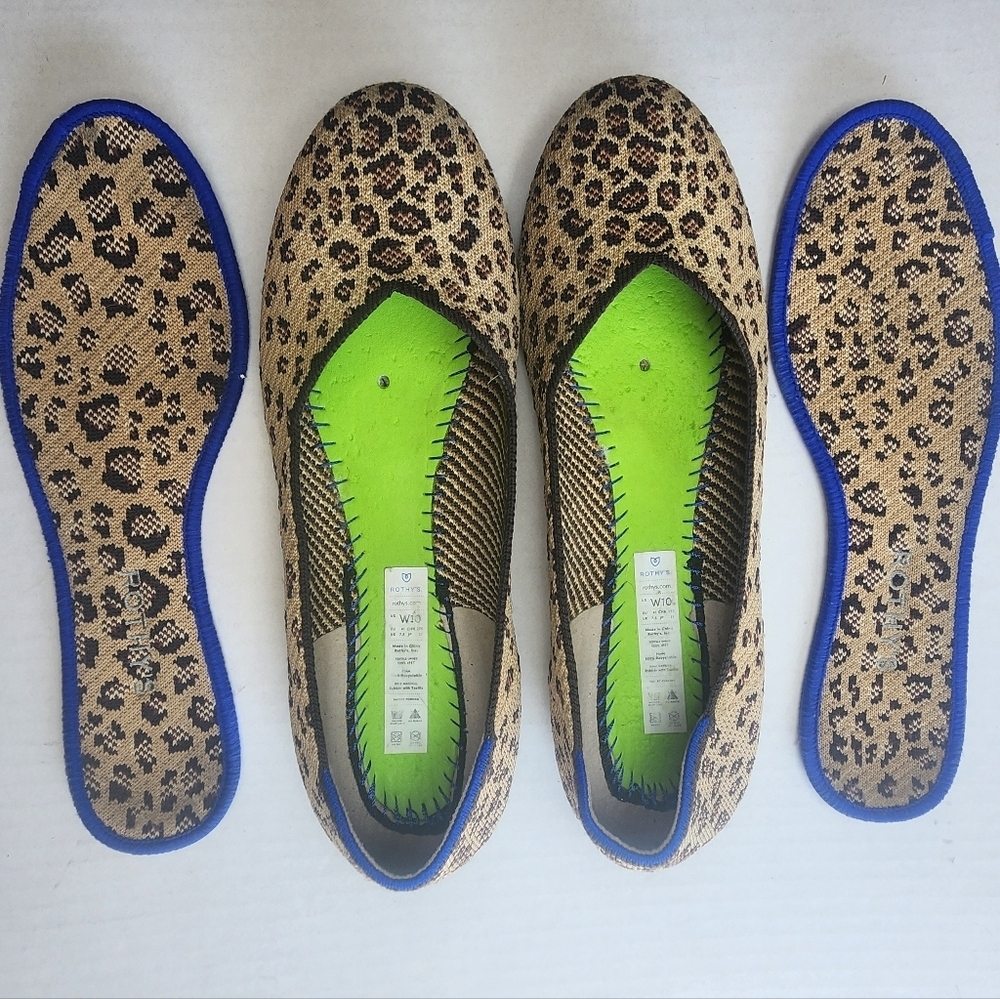 Rothy's | Leopard Rount Toe Flats, size 10 - Picture 9 of 11